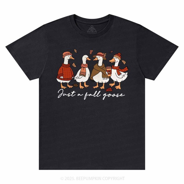 Funny Cozy Goose Fall T-Shirts Beepumpkin 