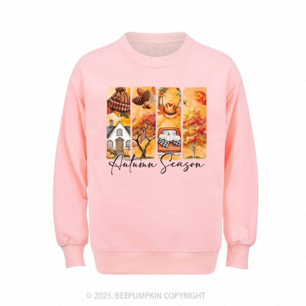 Cozy Autumn Season Brushstroke Sweatshirt Beepumpkin 