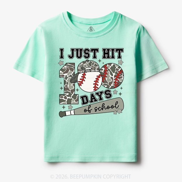 I Just Hit 100 Days Baseball School Toddler&Kid's Tees