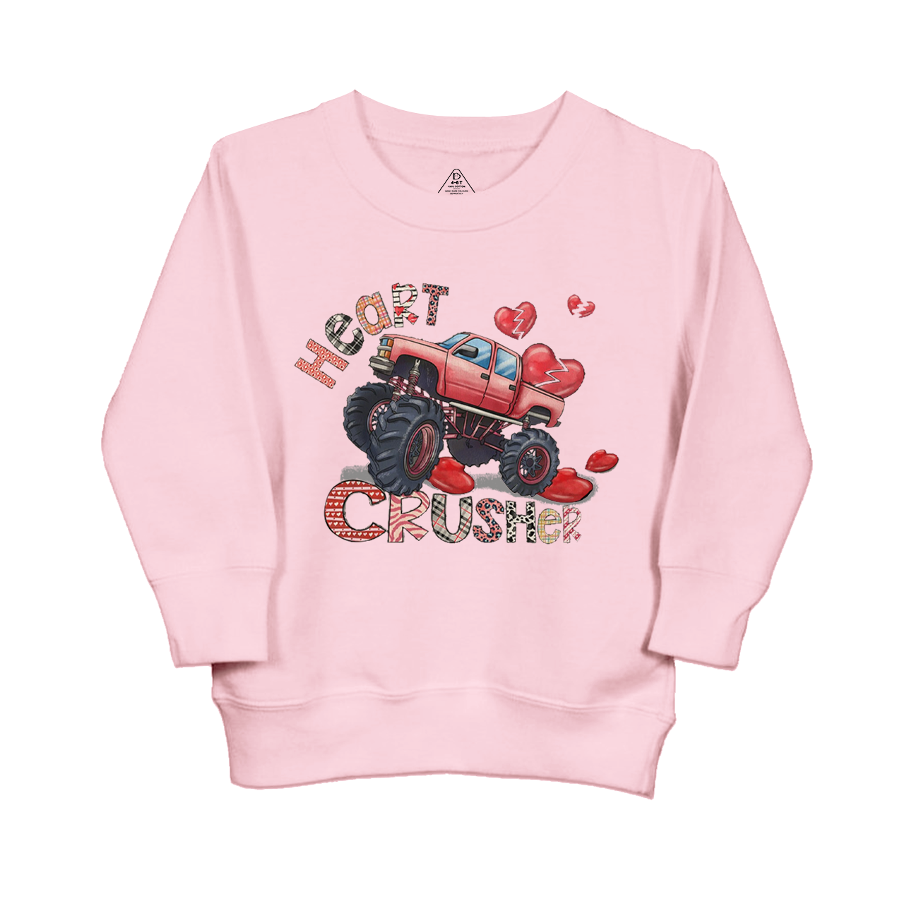Heart Crusher Retro Natural Kids Sweatshirt