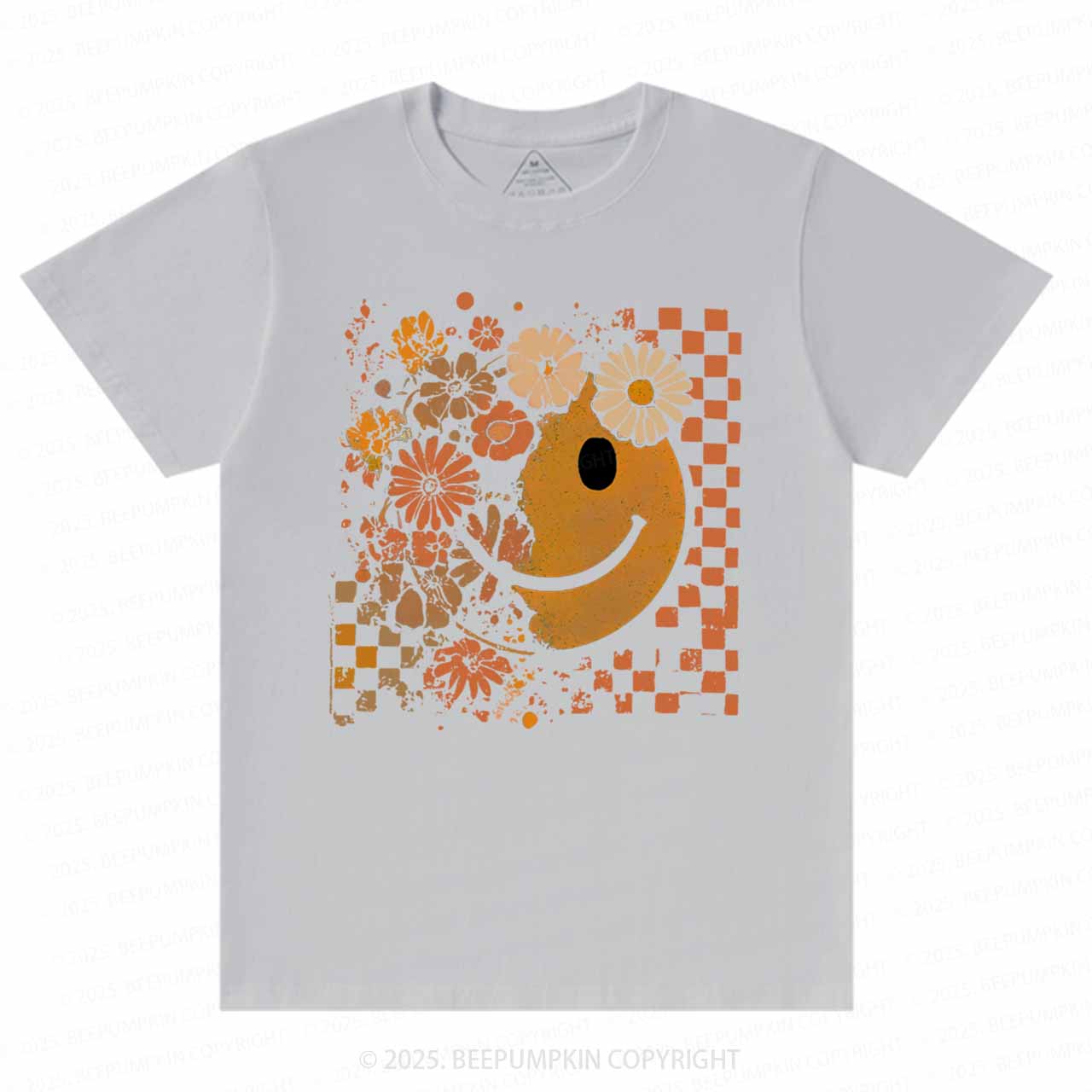 Floral Fall Smiley Face T-Shirts Beepumpkin 