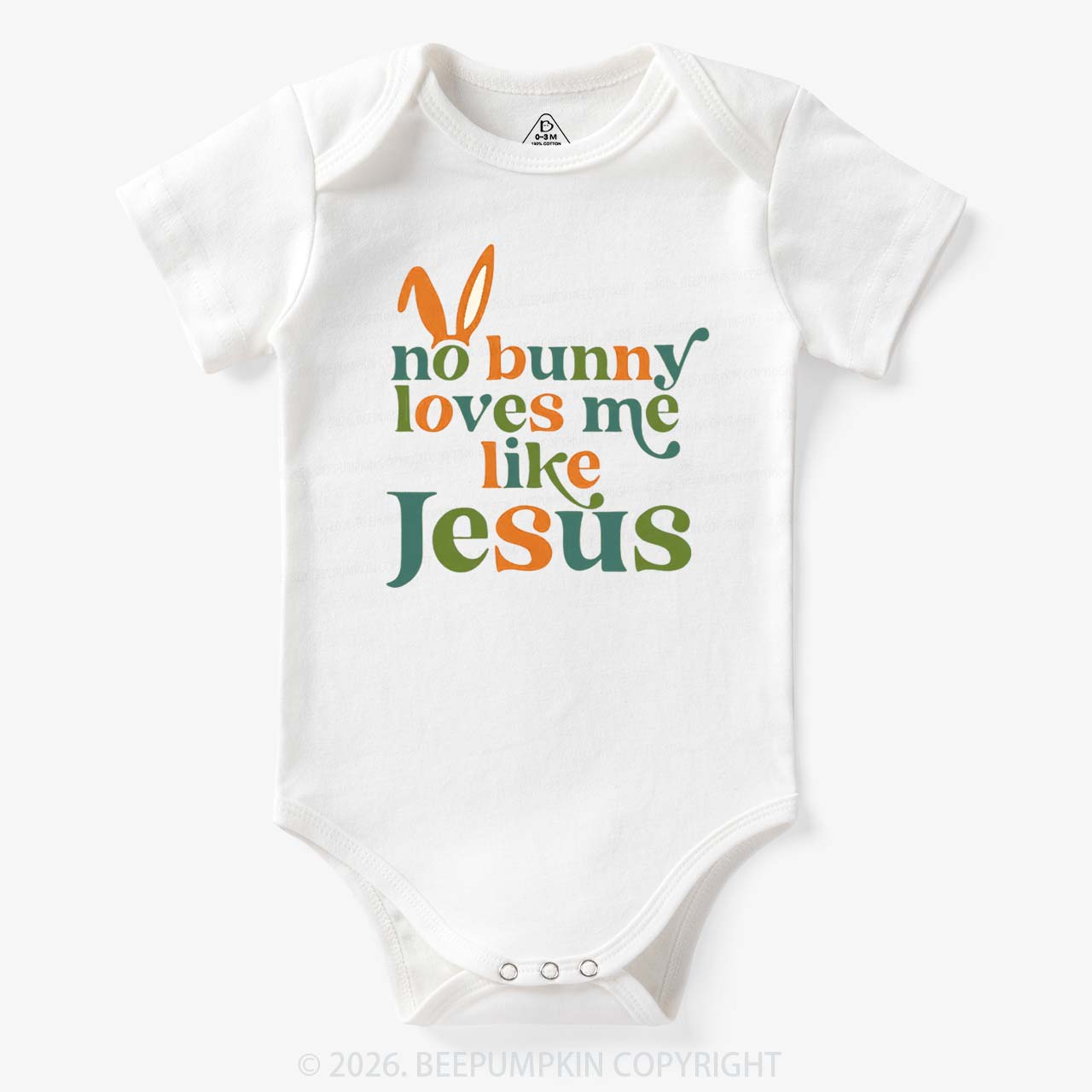No Bunny Loves Me Like Jesus Easter Bodysuit