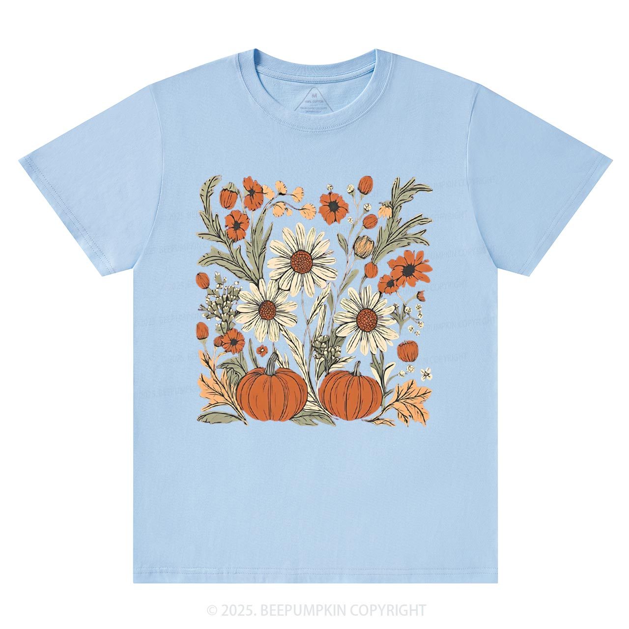 Boho Fall Floral T-Shirts Beepumpkin