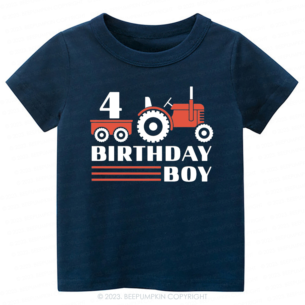 Boy Birthday Tractor -Toddler Tees