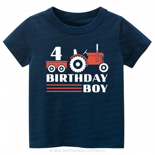 Boy Birthday Tractor -Toddler Tees