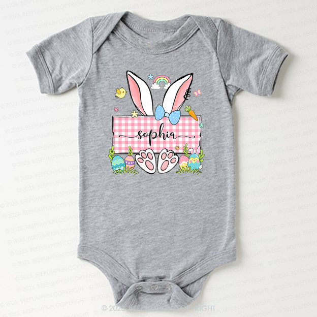 Personalized Name Easter Bunny Bodysuit For Baby