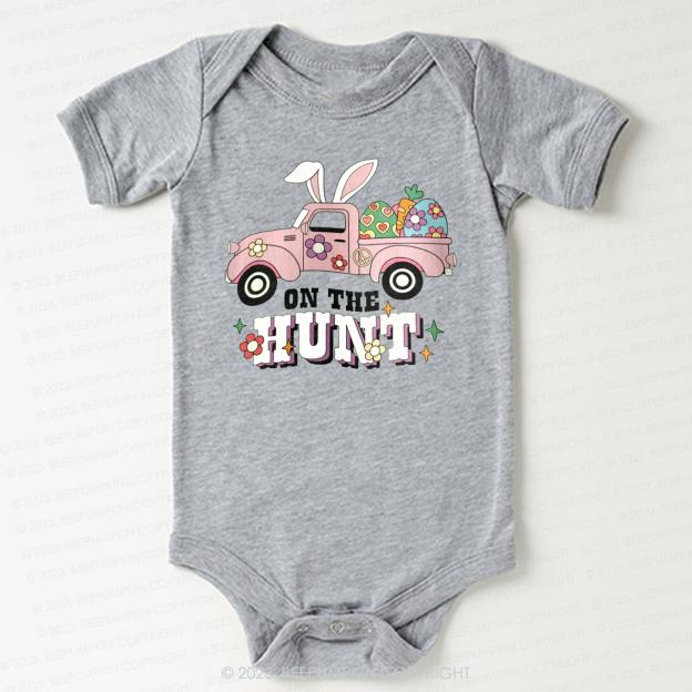On The Hunt Easter Bunny And Car Bodysuit For Baby