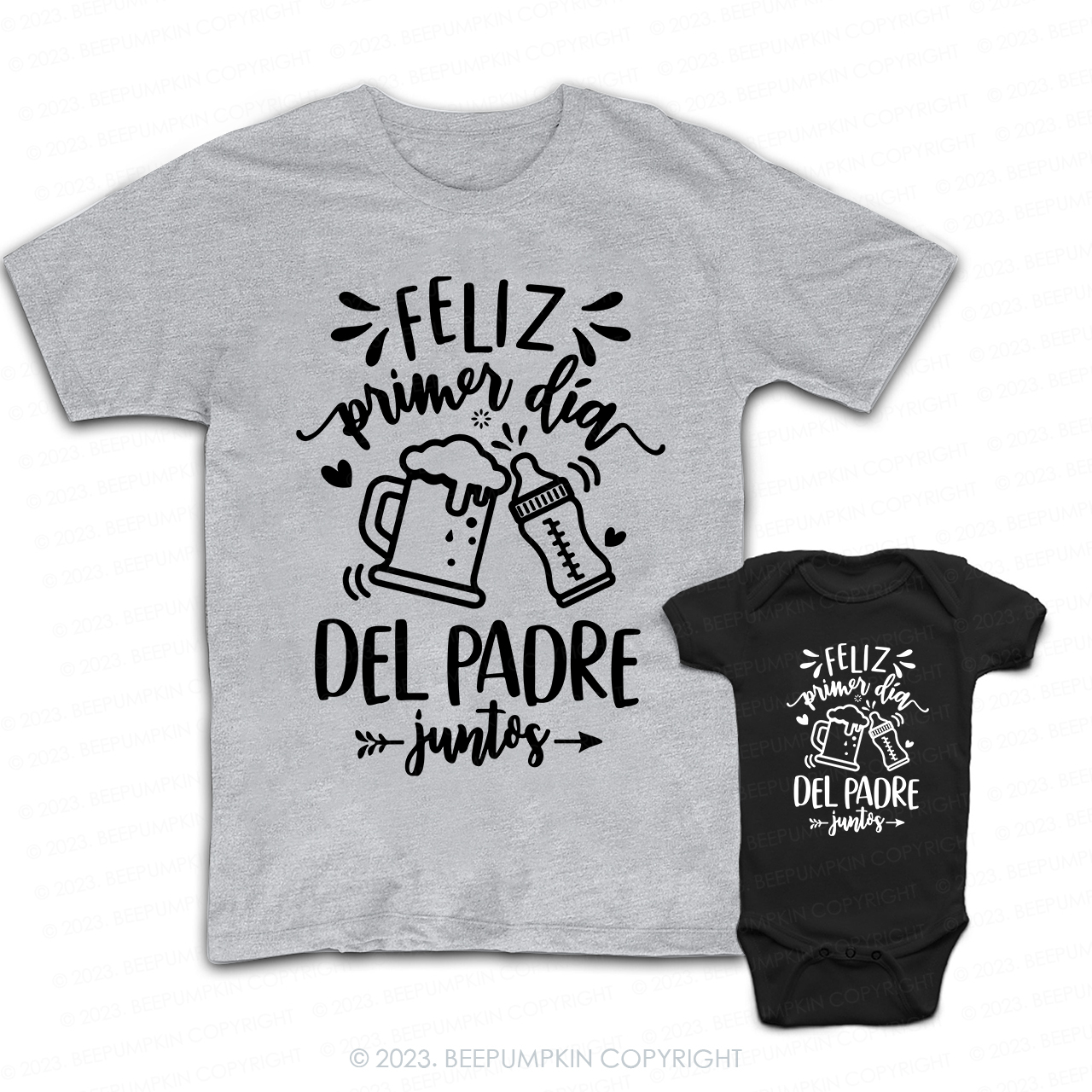 Feliz Primer Dia del Padre Juntos Dad and me Matching Gift Shirt
