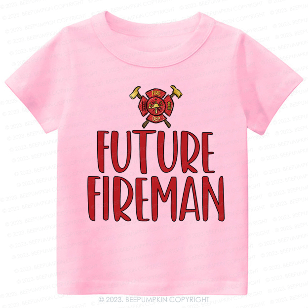 Future Fireman Firetruck -Toddler Tees