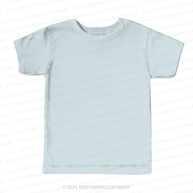 Grey Blue Solid Color All Over Print Kids Tees