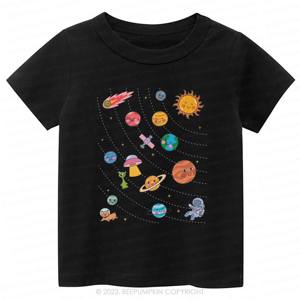 Planets Outerspace Space Theme Kids Shirt