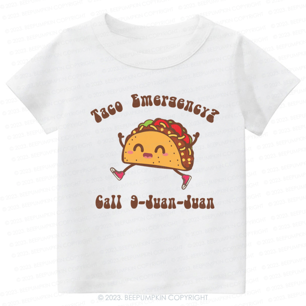 Funny Taco Emergency Kids Shirt