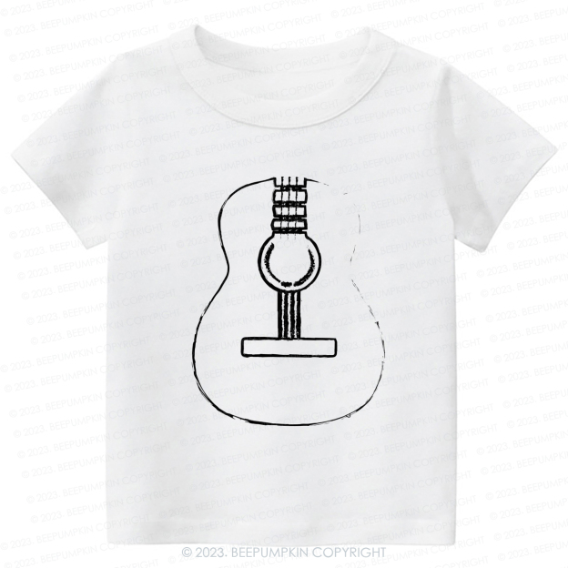 Acoustic Guitar Musician Kids Shirt
