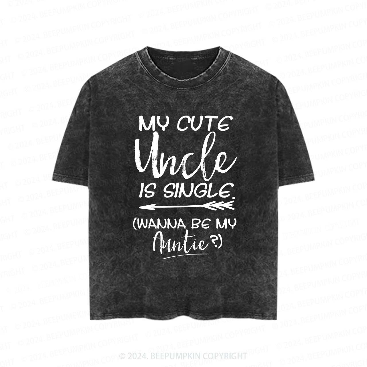 My Cute Uncle Is Single Toddler&Kids Washed Tees