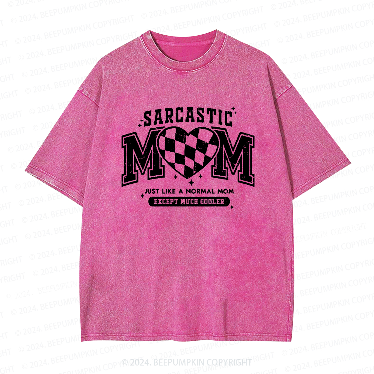 Sarcastic Mom Mama Washed T-Shirts 