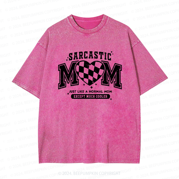 Sarcastic Mom Mama Washed T-Shirts 