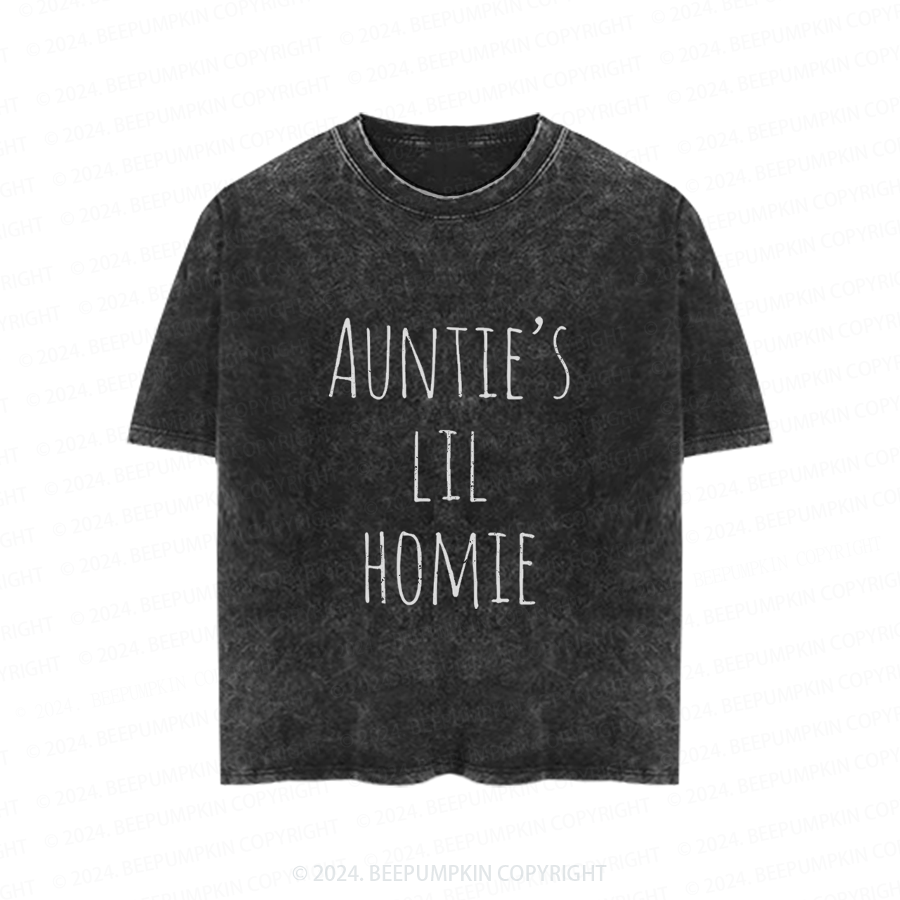 Auntie's Lil' Homie Toddler&Kids Washed Tees          