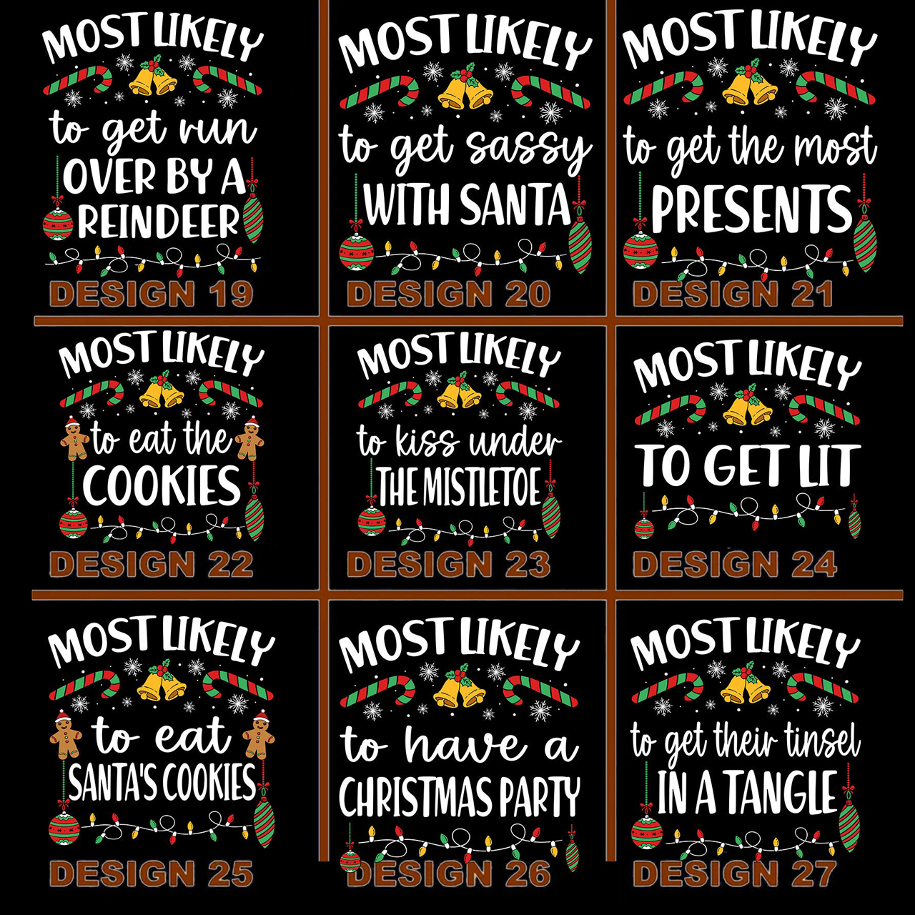 46 Quotes Most Likely Christmas Funny Holiday Matching Shirts