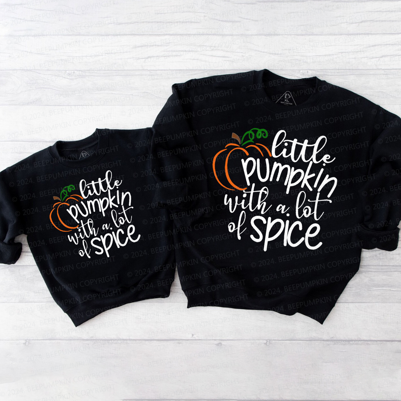 Little Pumpkin With A Lot Of Spice Family Matching Sweatshirt