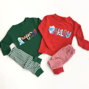 Image of Personalized Ice Frozen Monogram Loungewear Pajamas