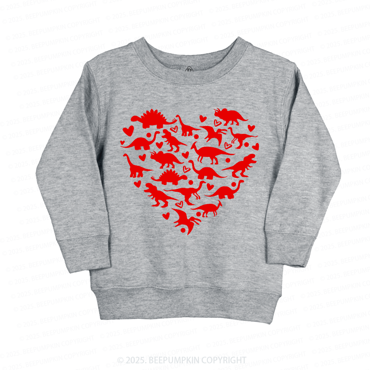 Dinosaur Valentine's Day Kid's Sweatshirt