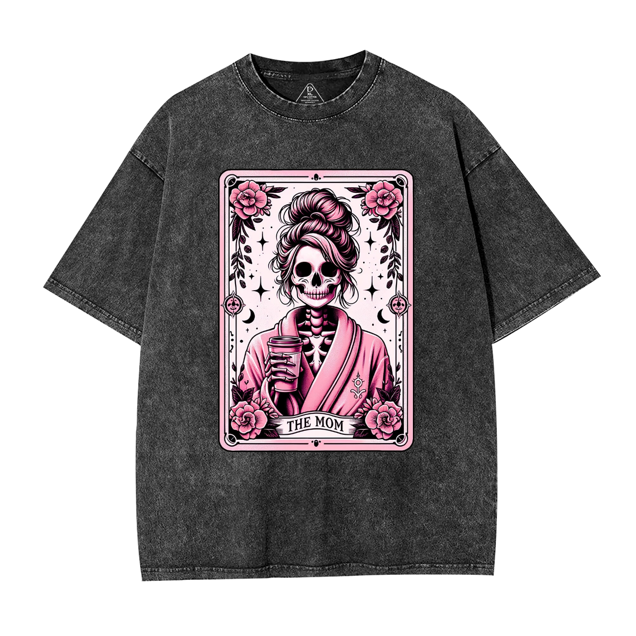 The Mom Funny Tarot Card Washed T-Shirts