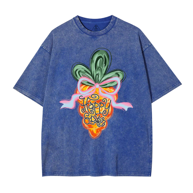 Happy Easter Carrot Mama Washed T-Shirts