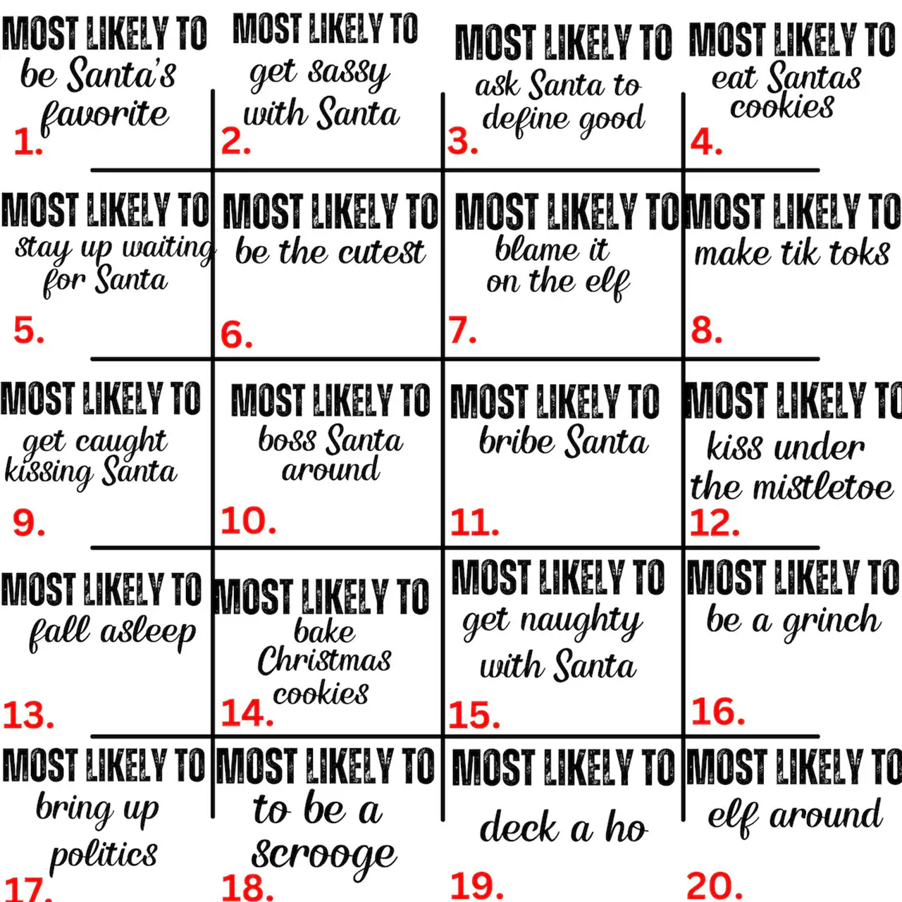 Most Likely To Do Anything Christmas Family T-Shirts Beepumpkin