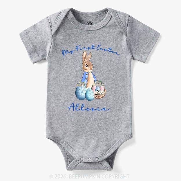 Personalized Hop Into My First Easter Baby Bodysuit