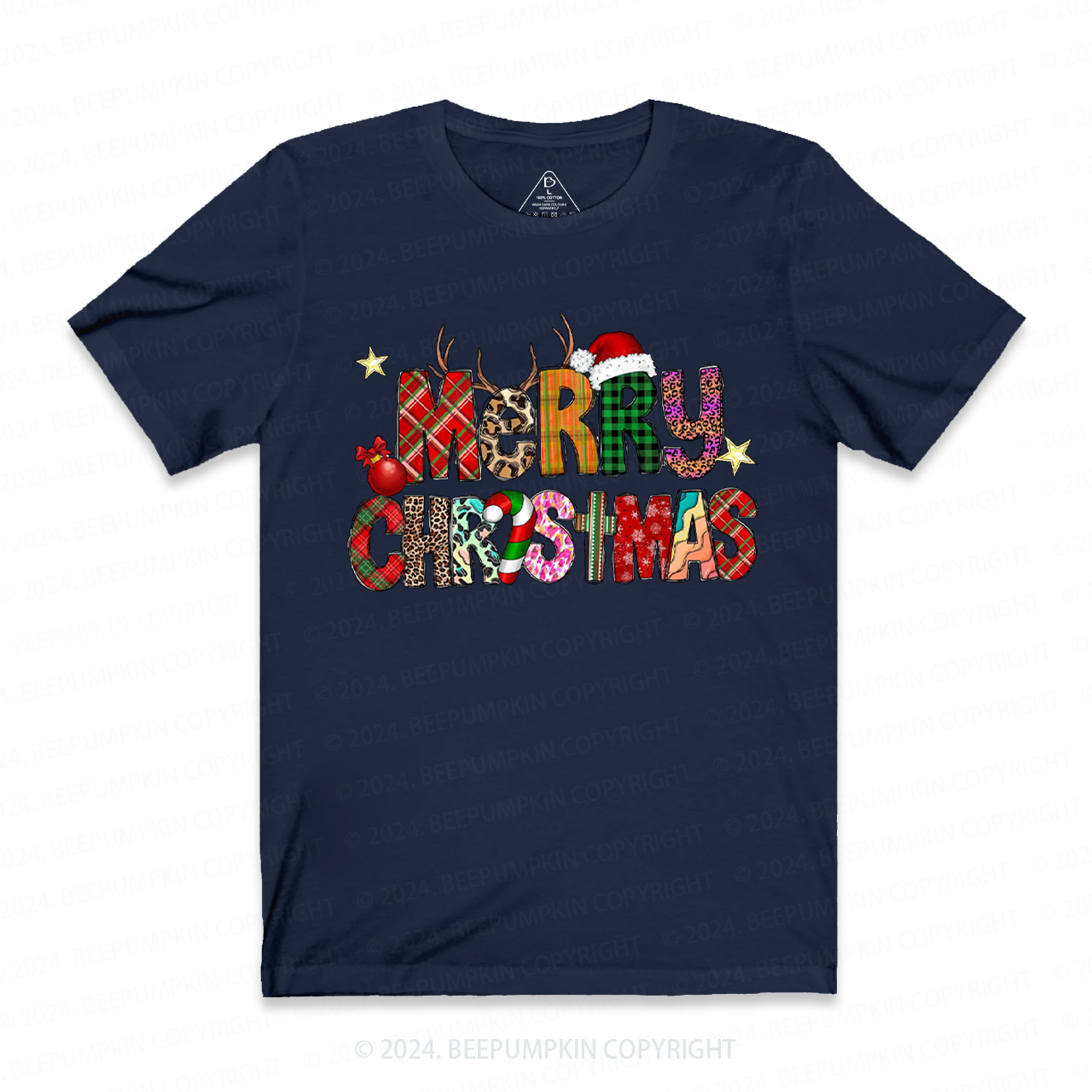 Merry Christmas Santa Hat Holiday Shirts Beepumpkin
