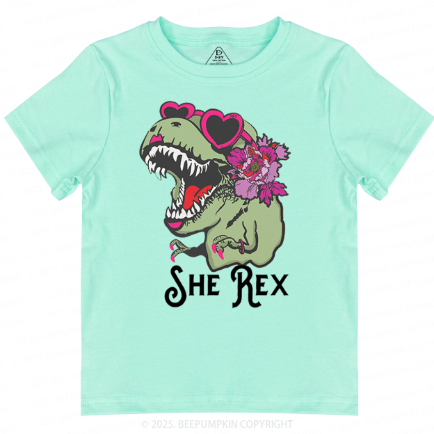 Girl T-Rex Toddler&Kid's Tees Beepumpkin
