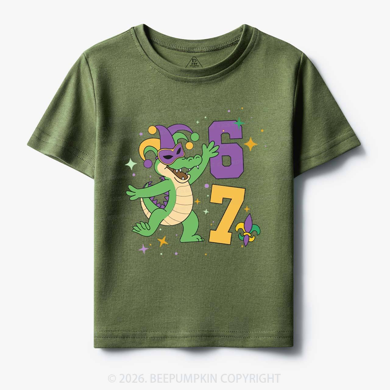 Mardi Gras Alligator 67 Toddler&Kid's Tees Beepumpkin
