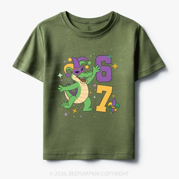 Mardi Gras Alligator 67 Toddler&Kid's Tees Beepumpkin