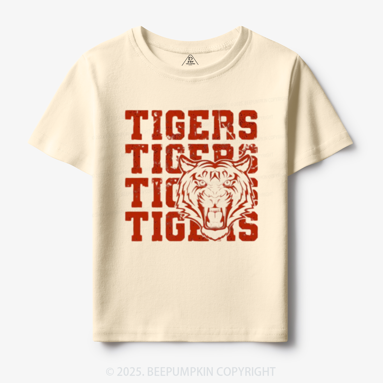 Personalized Tigers Mascot Toddler&Kid's Tees Beepumpkin