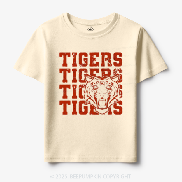 Personalized Tigers Mascot Toddler&Kid's Tees Beepumpkin