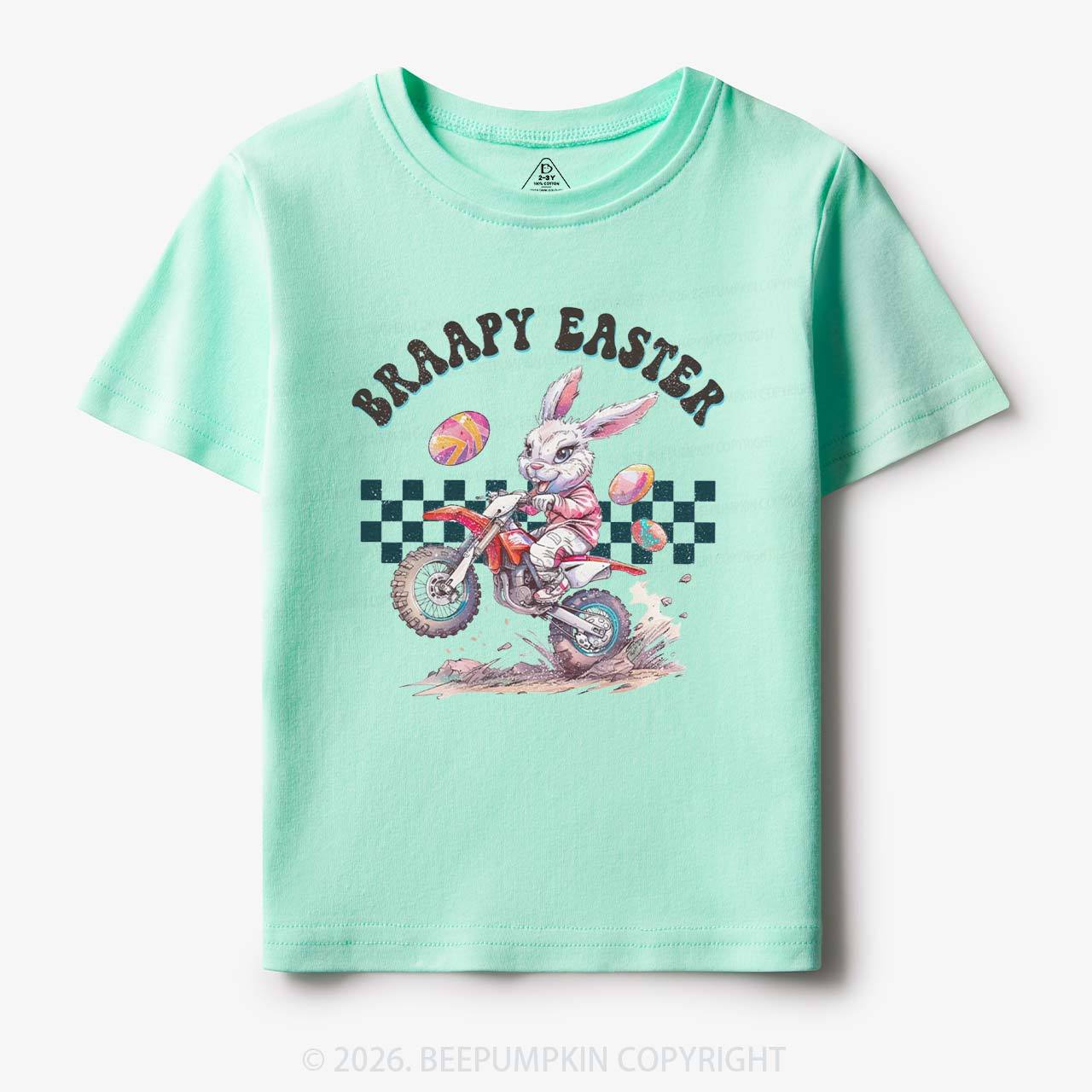 Braapy Easter Dirt Bike Toddler&Kid's Tees