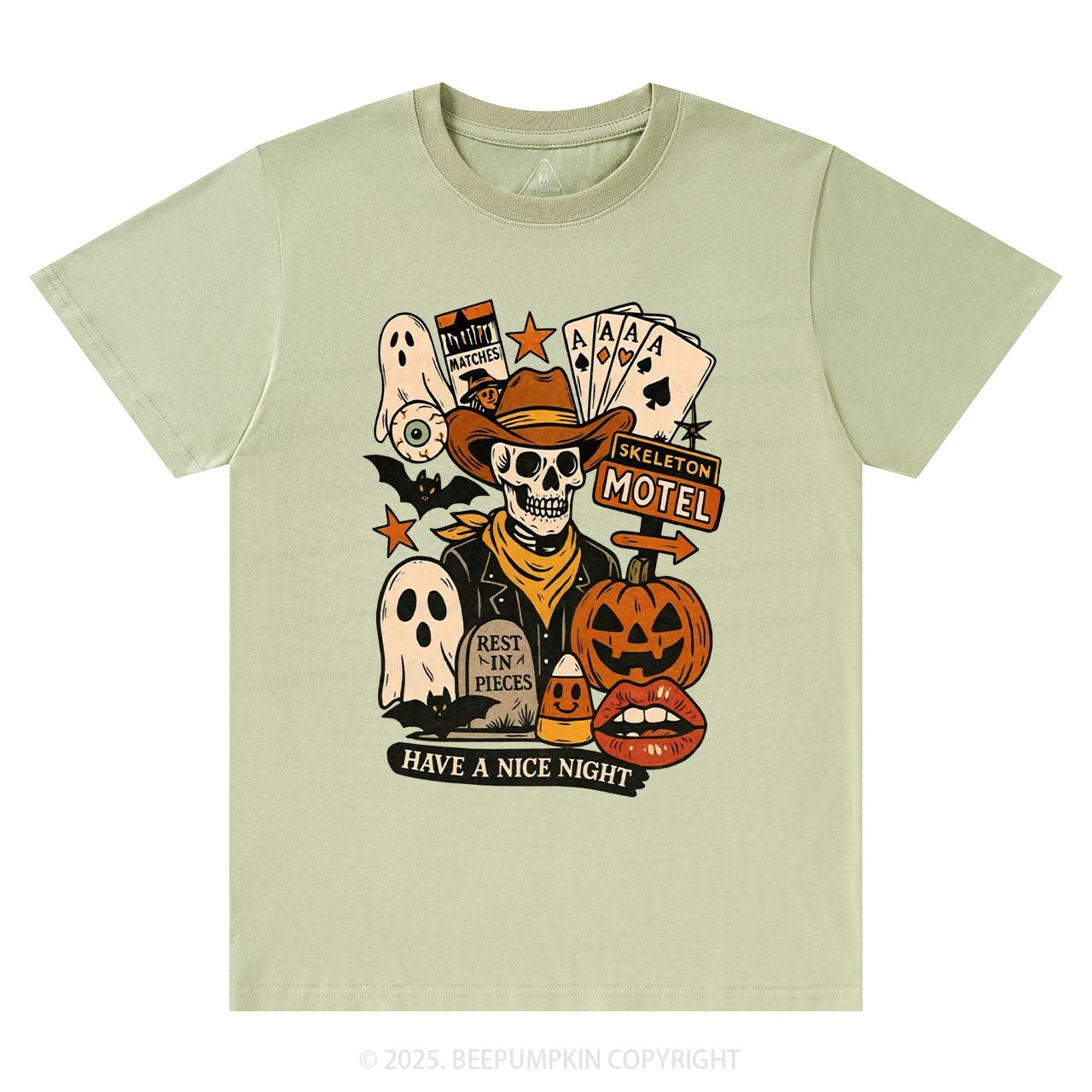 Spooky Western Skeleton T-Shirts Beepumpkin