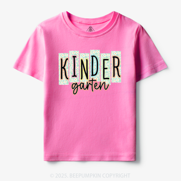 Personalized Floral School Days Toddler&Kid's Tees Beepumpkin