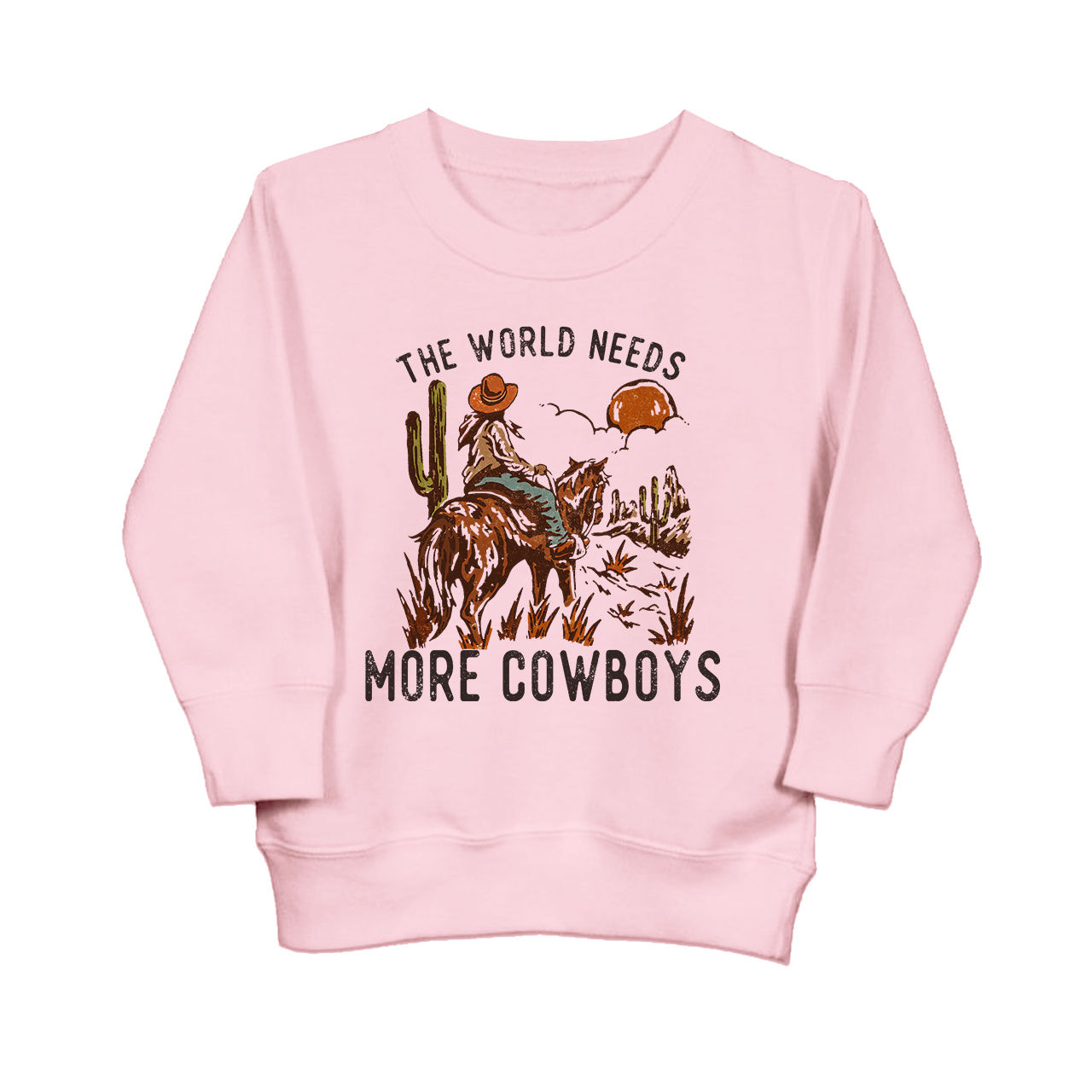 The World Needs More Cowboys Kids Sweatshirt