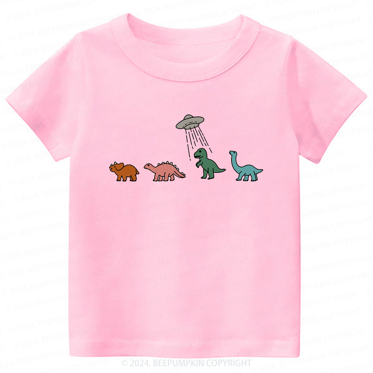 Spaceship And Dinosaurs Toddler&Kids Tees 