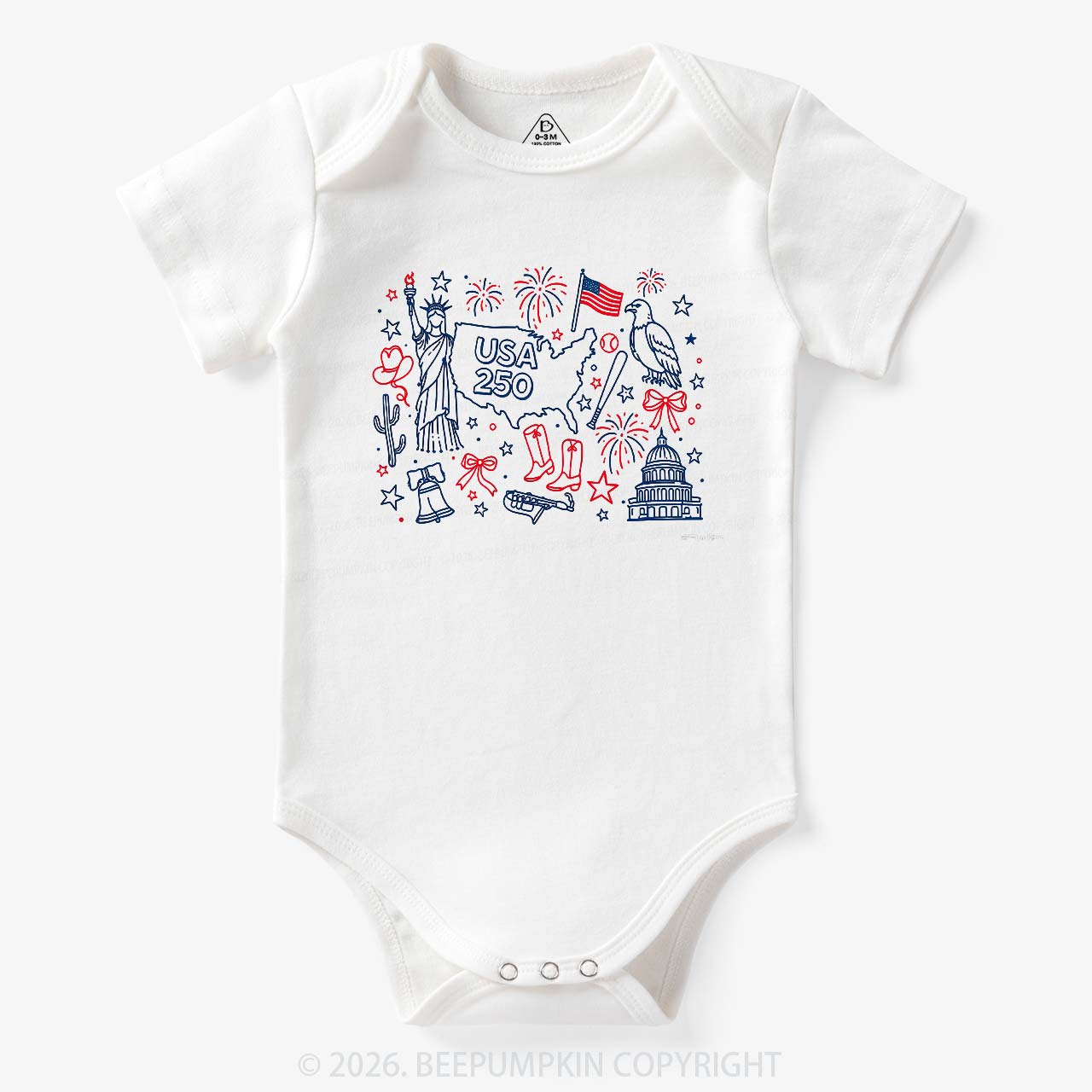 Retro Celebrate 250th Anniversary Bodysuit