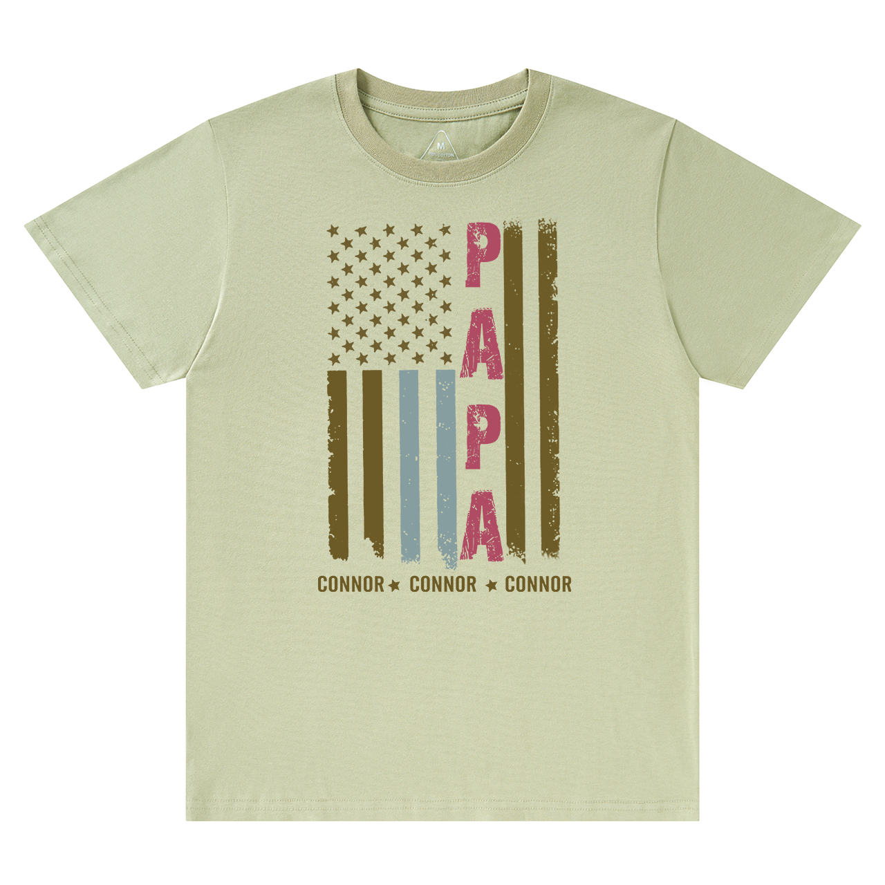 Personalized Grandpa US Flag Shirt