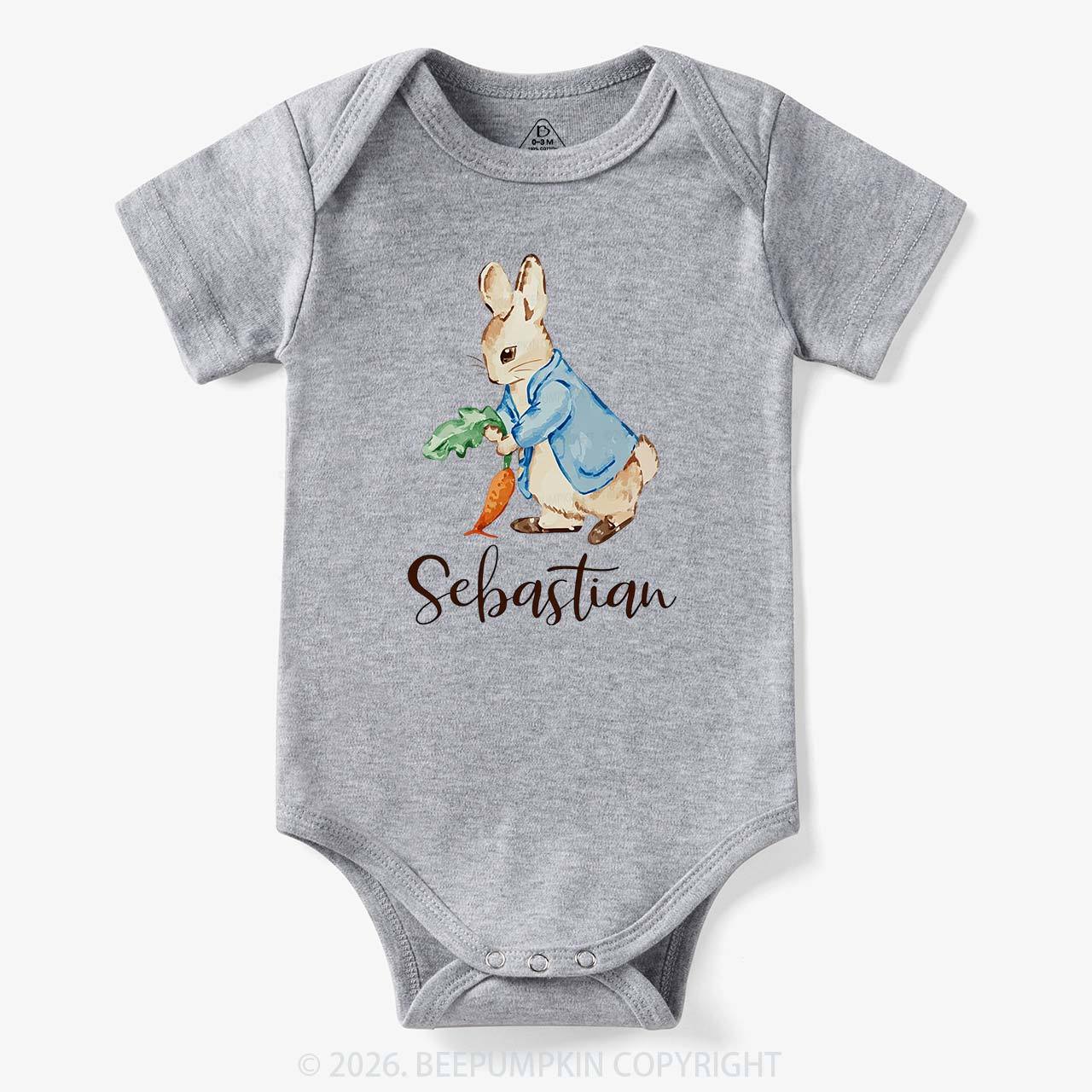 Personalized Little Bunny & Carrot Club Baby Bodysuit
