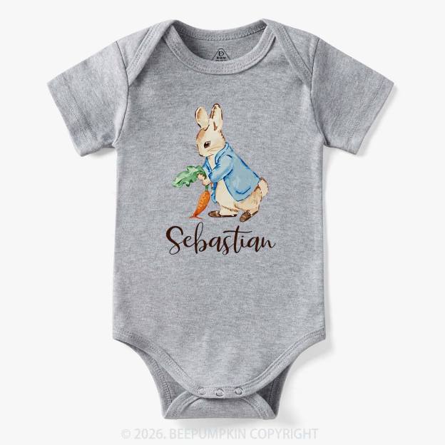 Personalized Little Bunny & Carrot Club Baby Bodysuit