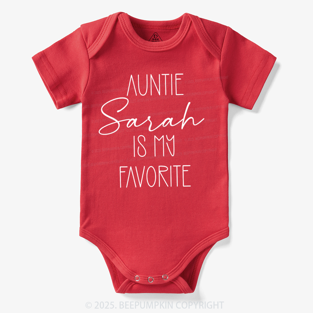 Personalized Auntie Is My Favorite Bodysuit Beepumpkin