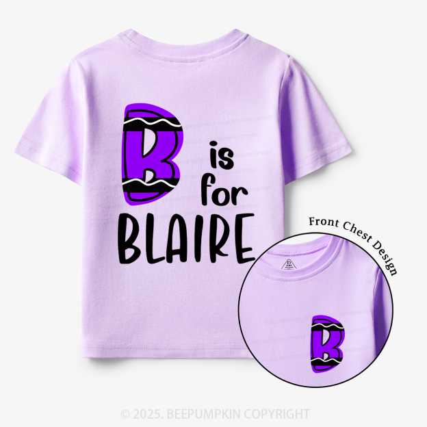 Personalized Name First Day Of school Toddler&Kid's Tees Beepumpkin