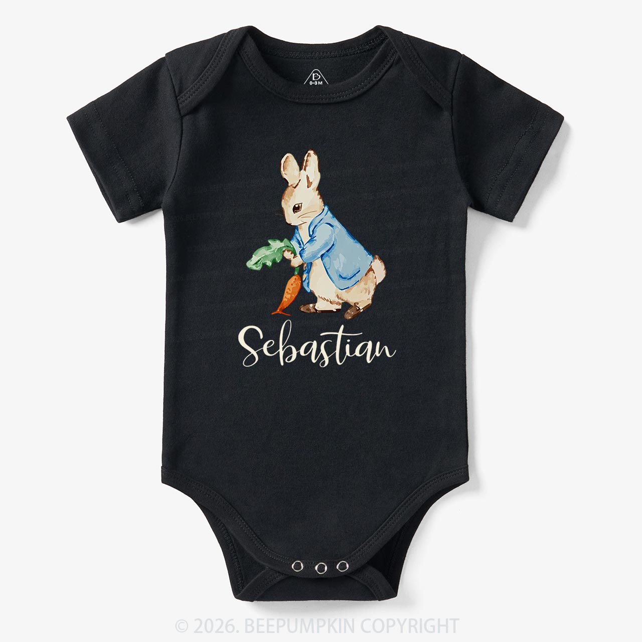 Personalized Little Bunny & Carrot Club Baby Bodysuit