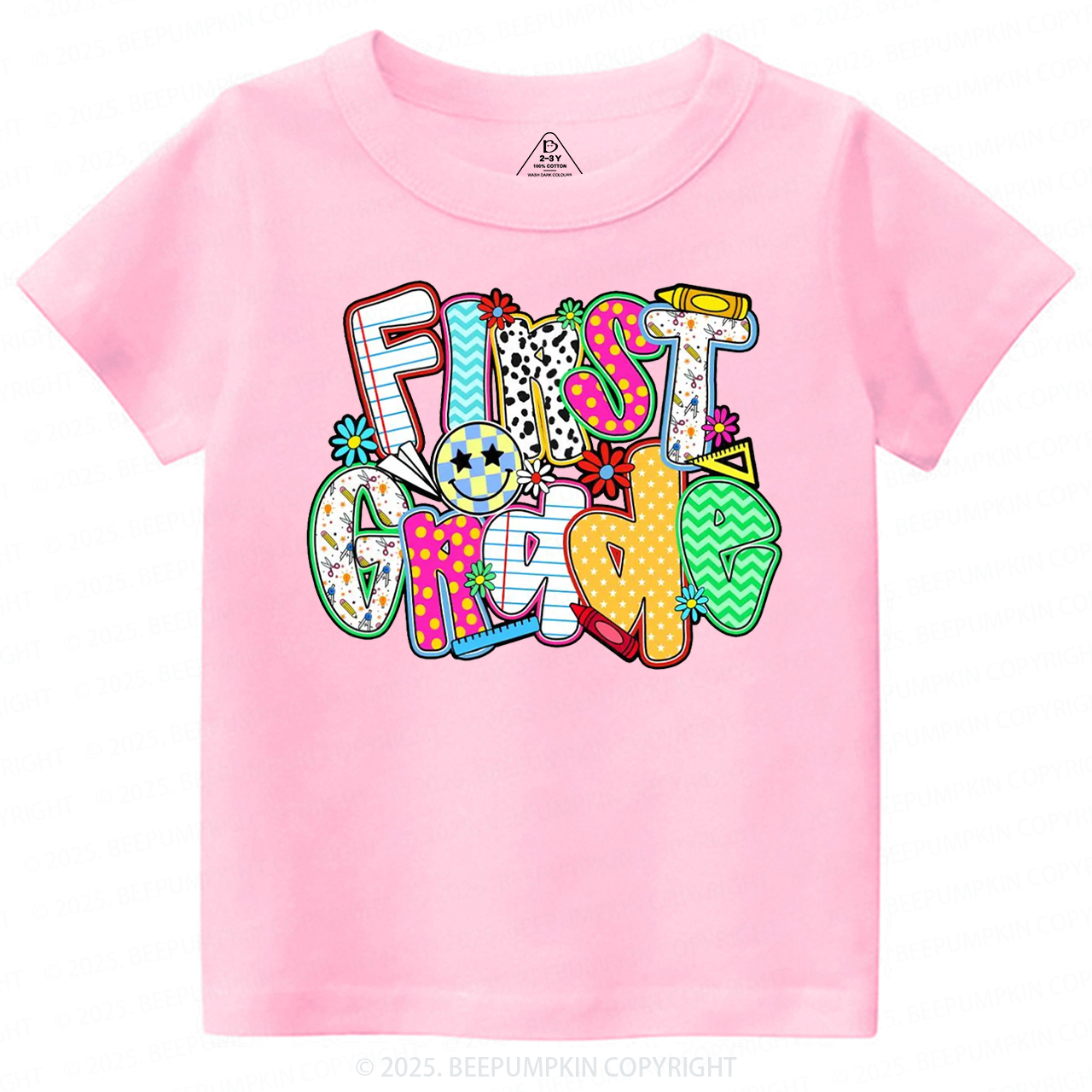 Personalized Colorful Grade Toddler&Kid's Tees Beepumpkin 