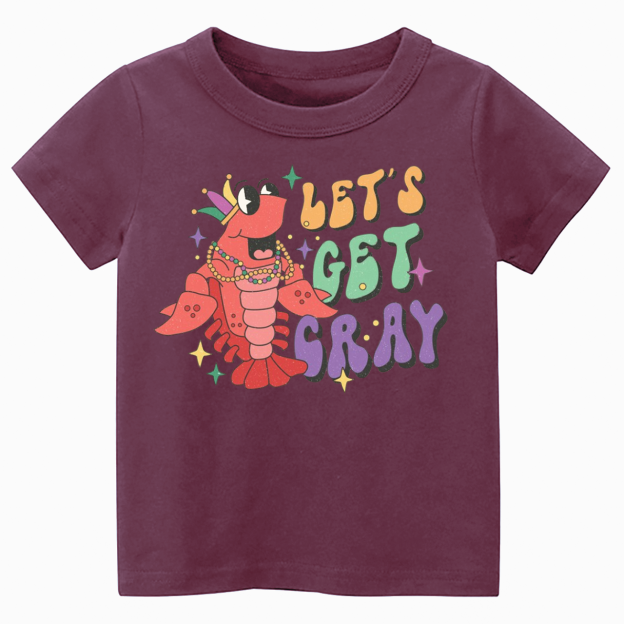 Let's Get Cray Mardi Gras Toddler&Kid's Tees Beepumpkin