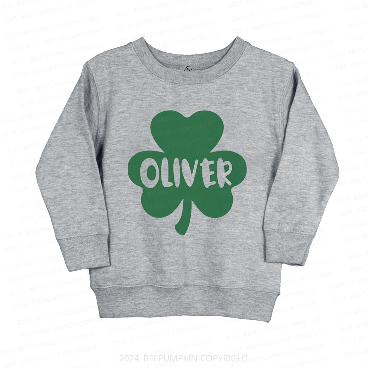 Personalized Shamrock With Name St.Patricks Day Kids Sweatshirt